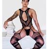 Sexy Man Pajamas One Piece Men's Jumpsuit Transparent BodyStocking Sleeveless Bodysuit Porn Crotchless Underwear Erotic Costumes