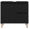 vidaXL Waschbeckenunterschrank Schwarz Eiche 65x33x60 cm Holzwerkstoff