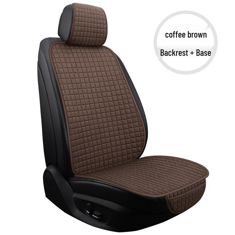 Universal Fiber Linen Car Seat Cushion - Five-Seat, Small Waist, Four Seasons Pad