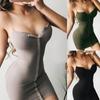 Elegant Women V-neck Bodycon Sleeveless Evening Party Cocktail Mini Dress In Gray