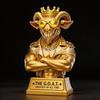 Trofeo in Resina GOAT Dorato, Statua Divertente Premio Sportivo per Decorazione Festa di Competizione
