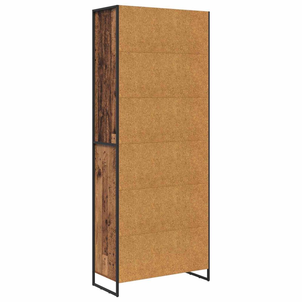 Tall Cabinet Reclaimed Wood Look 79 x 36 x 200 cm Engineered Wood