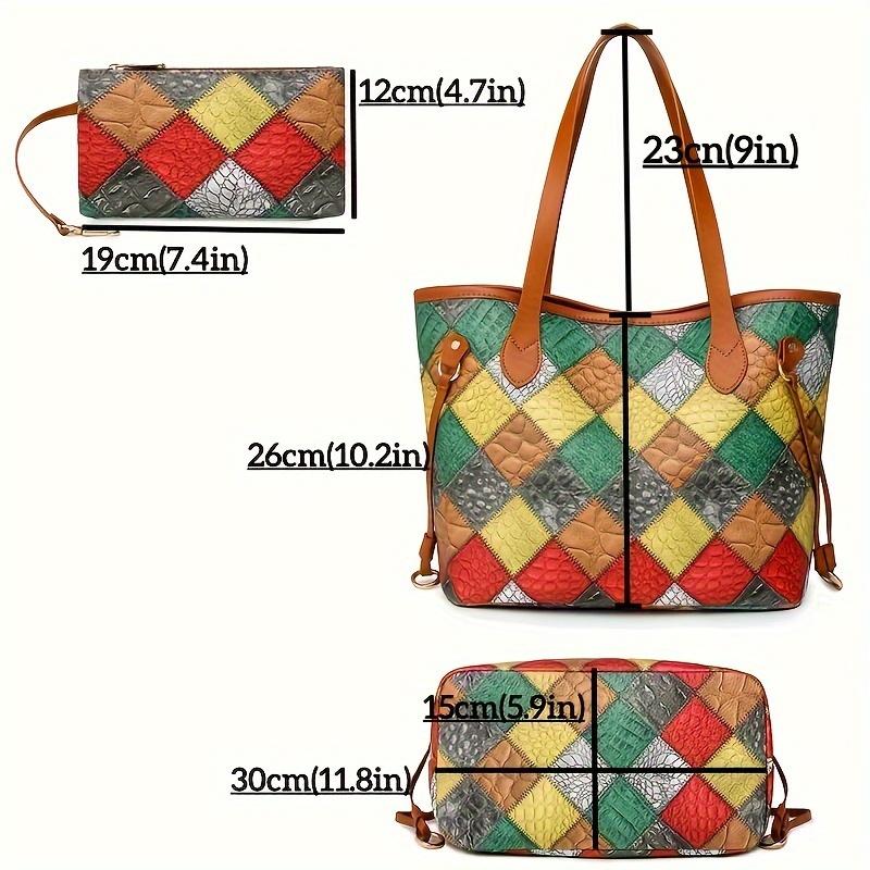 Stylish Tote Bag With Plaid Pattern Fashion Shoulder Bag Ladies Handbag 2024 Winter Easy Matching Clutch Bag With Wristlet