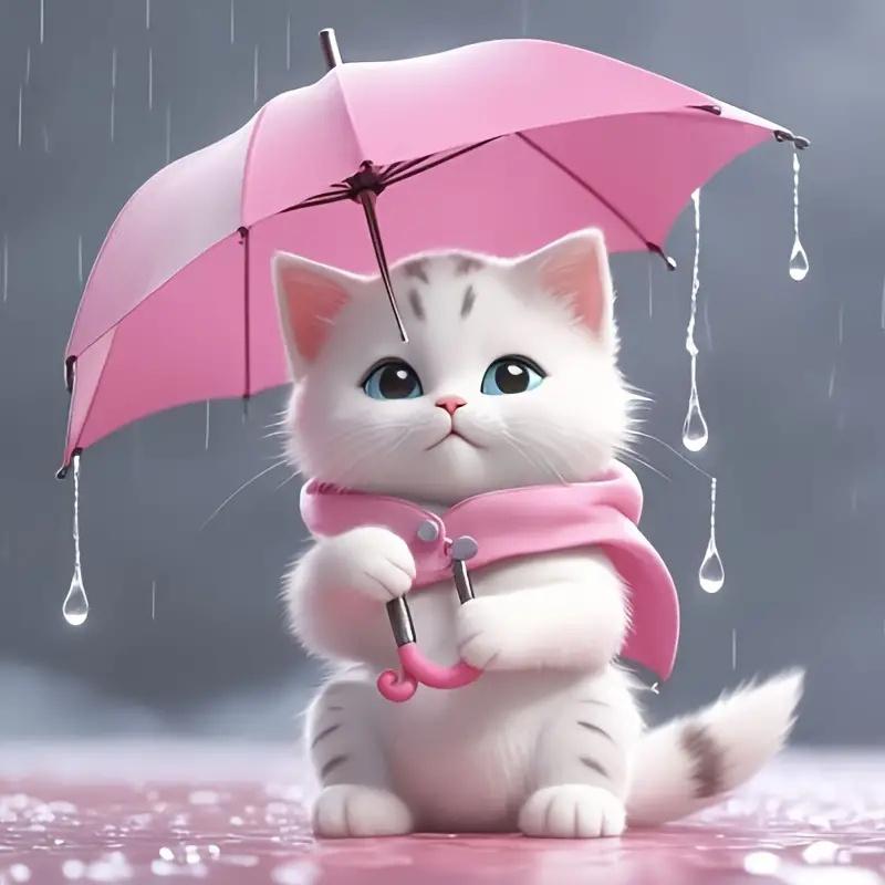 New Arrivals Diamond Painting Animal Cat 5d Diy Full Drill Mosaic Umbrella Art Gift Home Decoration Craft Kit