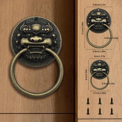 Metall Einzelbohrung Kreaturkopf Schrankgriff Vintage Solide Beschläge zur Möbelverbesserung