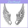 Versatile And Timeless Car Styling 3d Stainless Steel Wings Decal Stickers Set