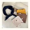 Premium 90Cm Floral Large Square Scarf Cotton And Linen Silk Scarf Women'S Headscarf Thin Scarf Sun Protection Shawl Outer Yarn