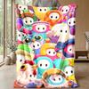 Fall Guys Cozy Flannel Blanket, Comfortable Warm Throw Blanket for Bedroom Sofa Home Use