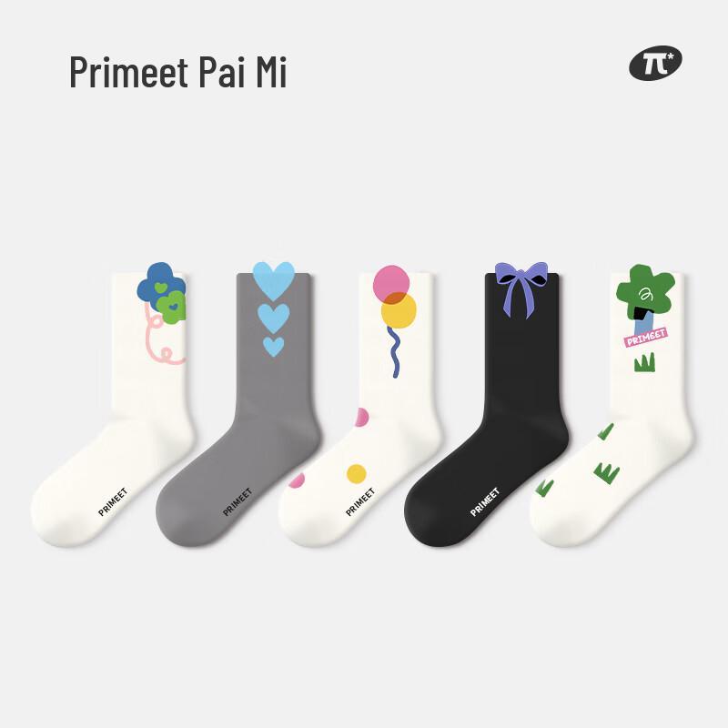 PRIMEET Women s Antibacterial Cotton Mid-Calf Socks One Size
