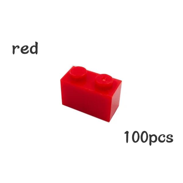 100Pcs DIY 3004 Thick Constructing Blocks Particle Figures 1x2 Dots Brick Works With Educational Creative Construction Leduo Kid Toy