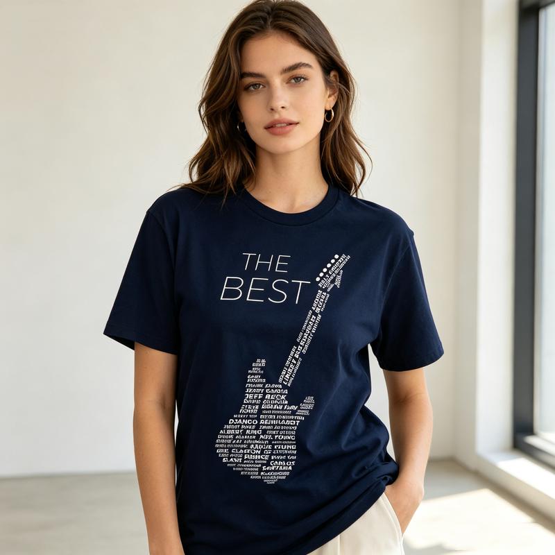 Guitar Player Tshirt Music Band Country Rock jazz Tee Legendary Tee Unisex Soft Cotton Crew Neck Short Sleeve Trendy Casual