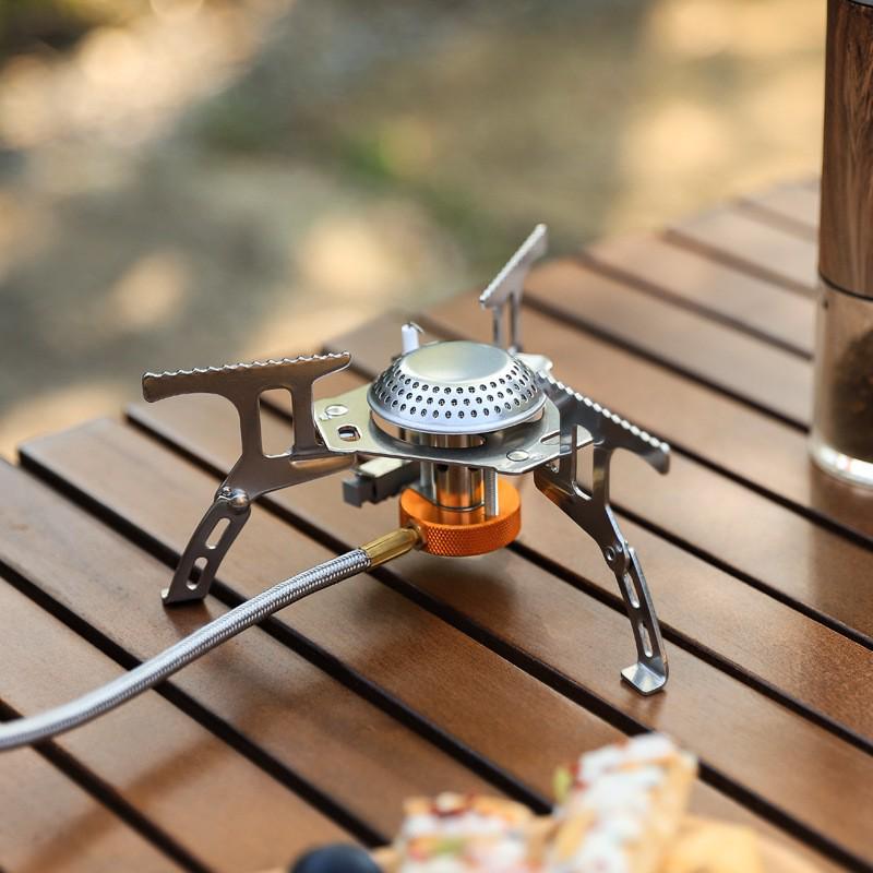 Portable Windproof Outdoor Picnic Stove, Thickened High-Quality Split Head, Ideal for Camping and Fishing.
