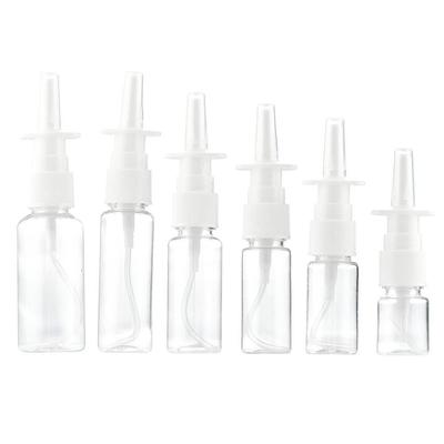 White Refillable Mist Empty Plastic Bottles Sprayer Medical Packaging Nasal Spray Pump