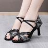 7.5/5.5cm Ladies Latin Dance Women Adults with Soft Soles National Standard Rumba Fashion Ballroom Dancing Shoes