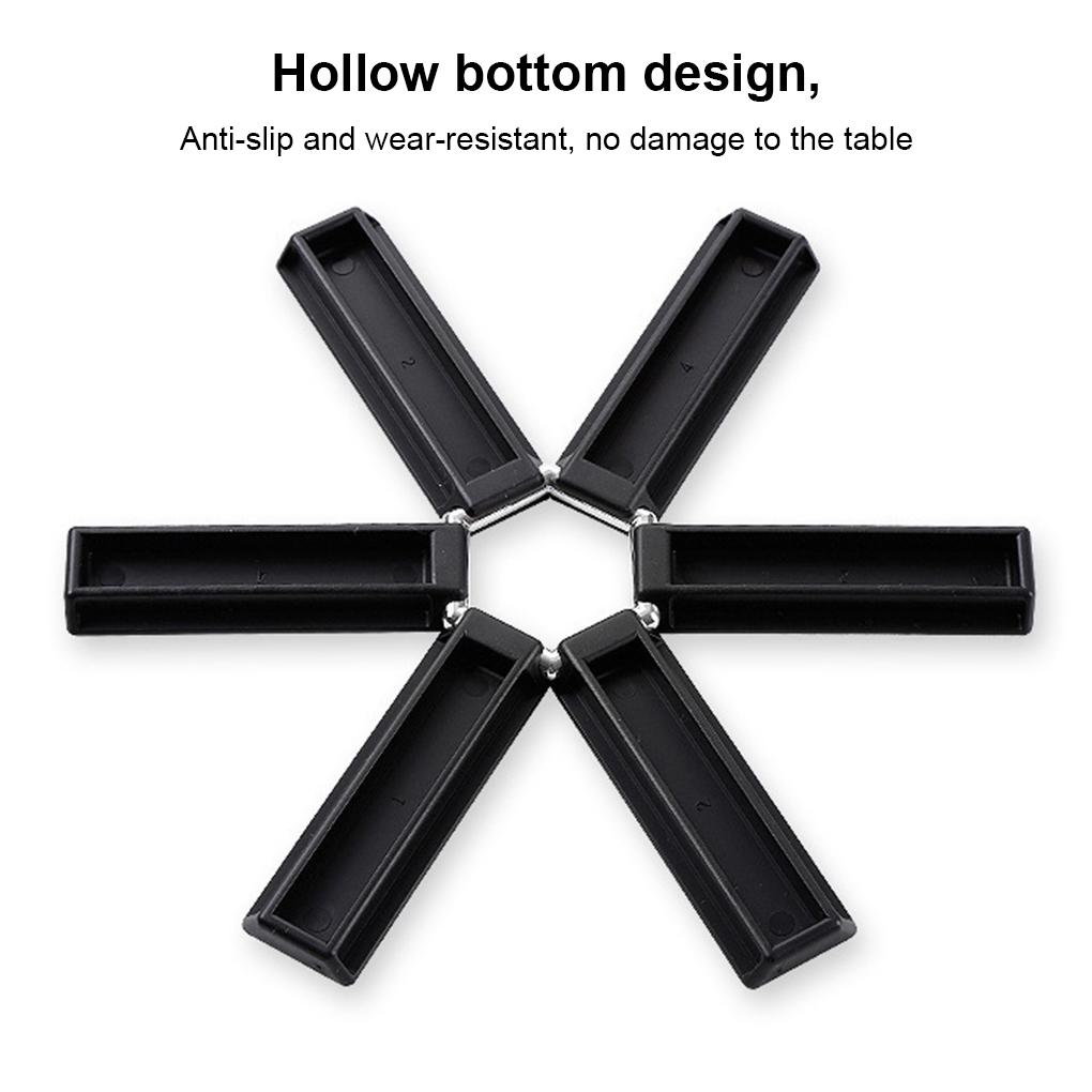 Foldable Heat-resistant Placemat Detachable Mat Anti-slip Insulation Pad Anti-scald Coasters Accessories Dining Room