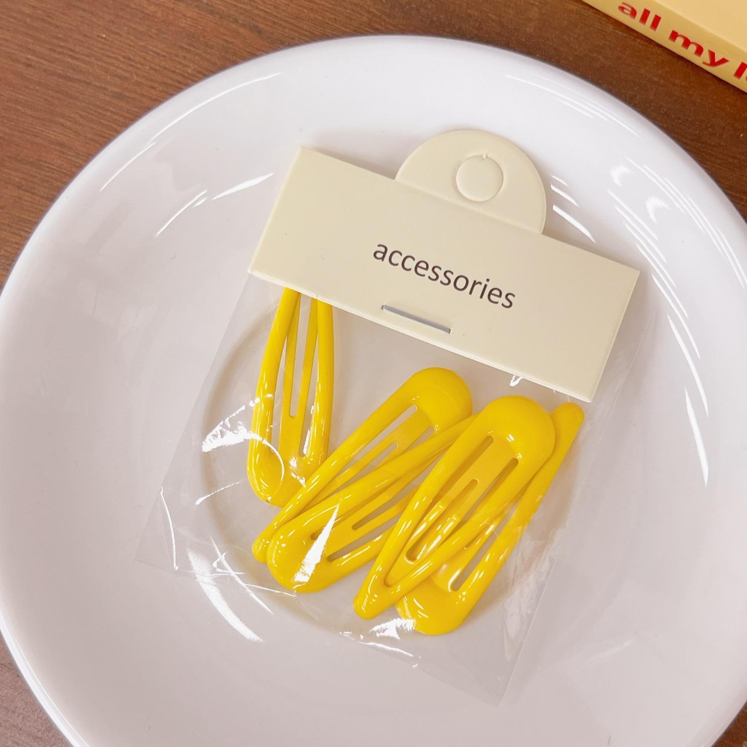 

4-5 шт., желто-зеленая челка, боковой зажим, головной убор, волосы девушки, боковой зажим для волос, простая заколка, милый аксессуар для волос