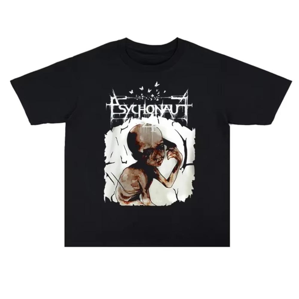 2025 Depression Black Metal Psychonaut 4 Printed Men's and Women's T-shirt High Quality Short Sleeve Men's Tee