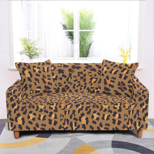 

Чохол для дивана з леопардовим принтом Еластичні еластичні чохли Секційний чохол для дивана для вітальні Офіс Аксесуари для прикраси будинку 4 Seater(235-300cm)