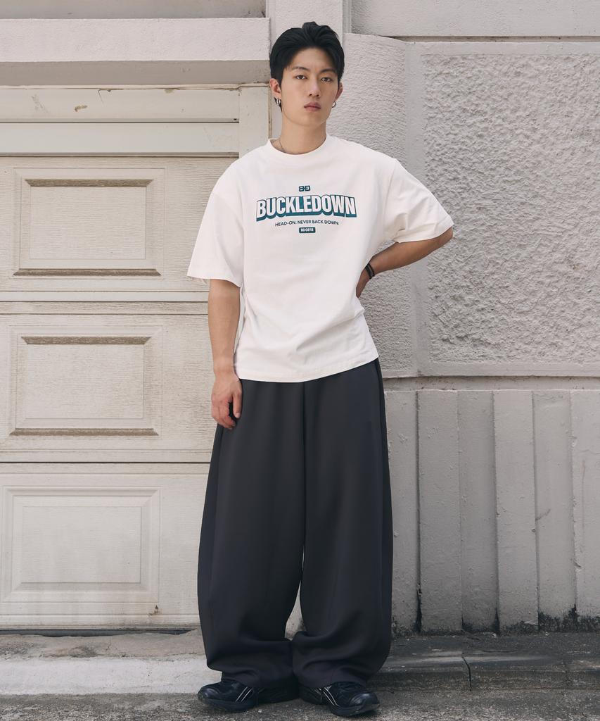 Beokeuldaun Comfort Curved Fit Wide Sweatpants (Mystic Charcoal)