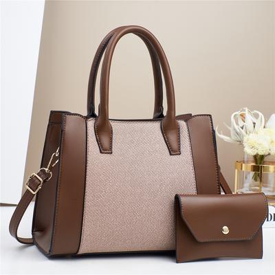 Nová patchworková taška pro matku a dítě  Vysoká úroveň vzhledu  Barevně blokovaná kabelka, Makronka  Módní a elegantní taška přes jedno rameno, crossbody taška
