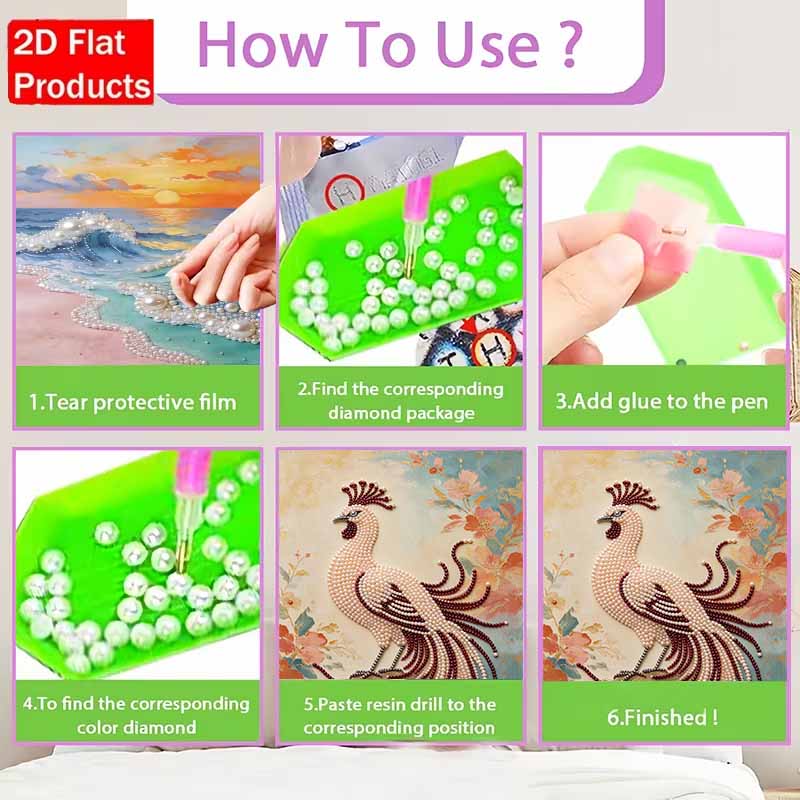 Peacock Pearl Painting DIY Living Room Hanging Painting Art Ornament Decorative Painting Home Decoration