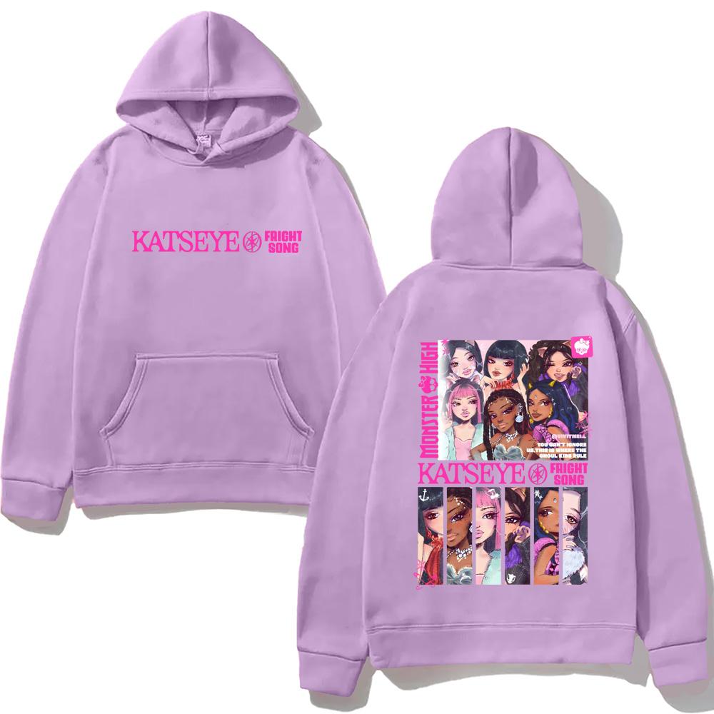 KATSEYE NEW Manga Fleece Hoodie Y2K 2026 New Korean Girl Group Fashion Sweatshirt Graphic Printing Clothing Sudaderas Hoody
