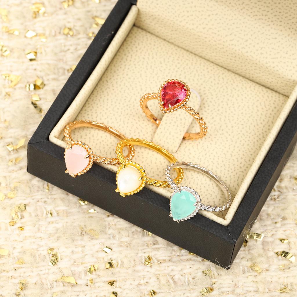 New Vintage Hot Brand Women's Ring Luxury Designer Jewelry For Women Fashion Pure 925 Sterling Silver Lady Water Drop Rings