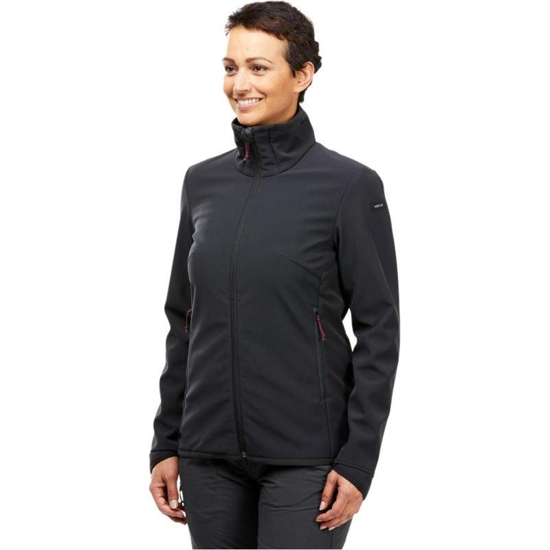 

DECATHLON Solid Outdoor Leisure Sports Warm Zip Stand Collar Jacket for Women XXL