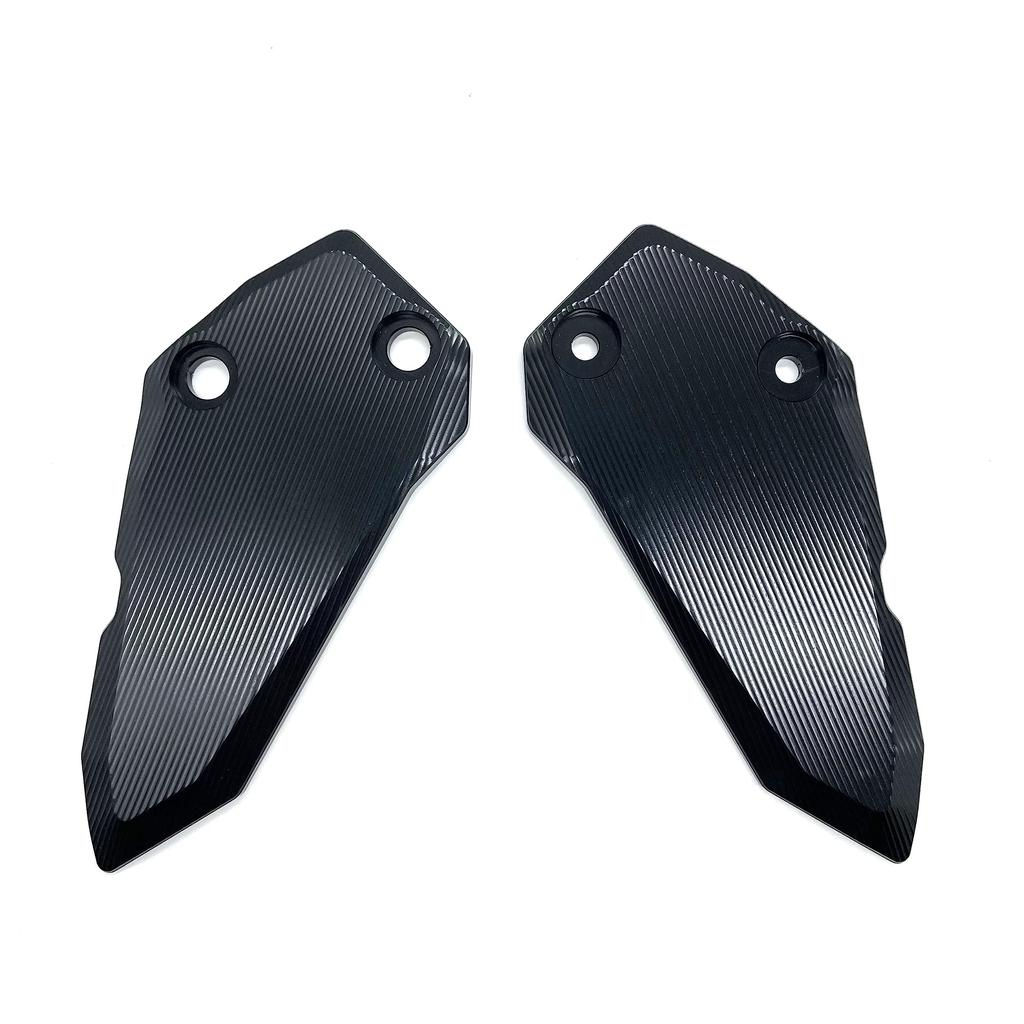 Motokano Footpeg Heel Plate Guards for ZX-25R, ZX-4R, and ZX-4RR SE (Black)