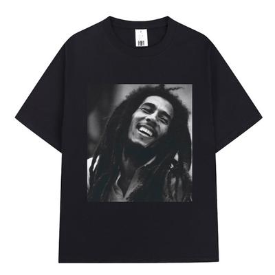 Nowy Bob Marley Twórca Muzyki Reggae Graficzny T-shirt Męski Moda Vintage T-shirt Bawełniany Casual Luźne T-shirty z Krótkim Rękawem