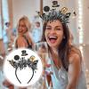 Elastic Hair Hoop Men Women New Year Theme Headband HAPPY NEW YEAR Decoration Versatile Hair Accessory