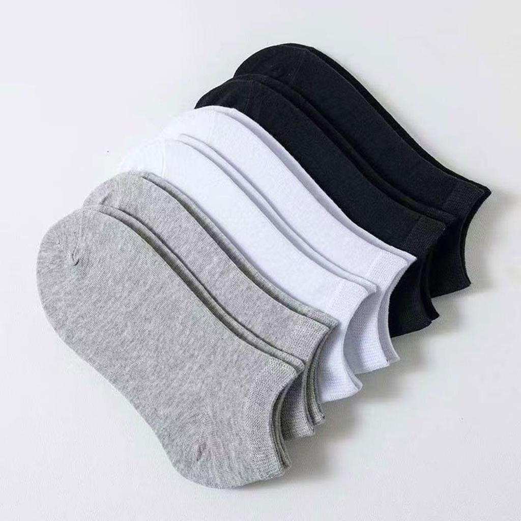 Men's Breathable Non-Slip Invisible Boat Socks - Low-Cut, Silicone, Deodorant, Solid Color