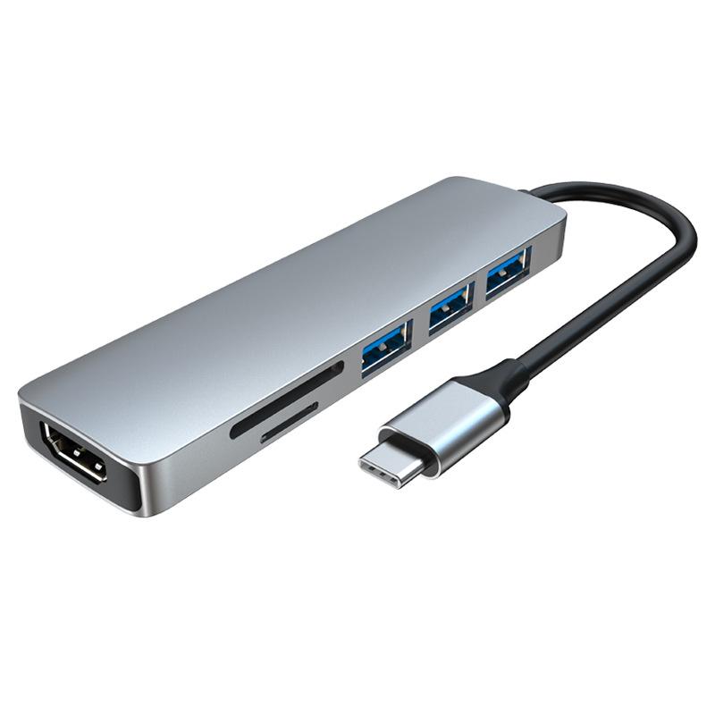 6-in-1 USB-C Hub 4K Docking Station for MacBook Laptops