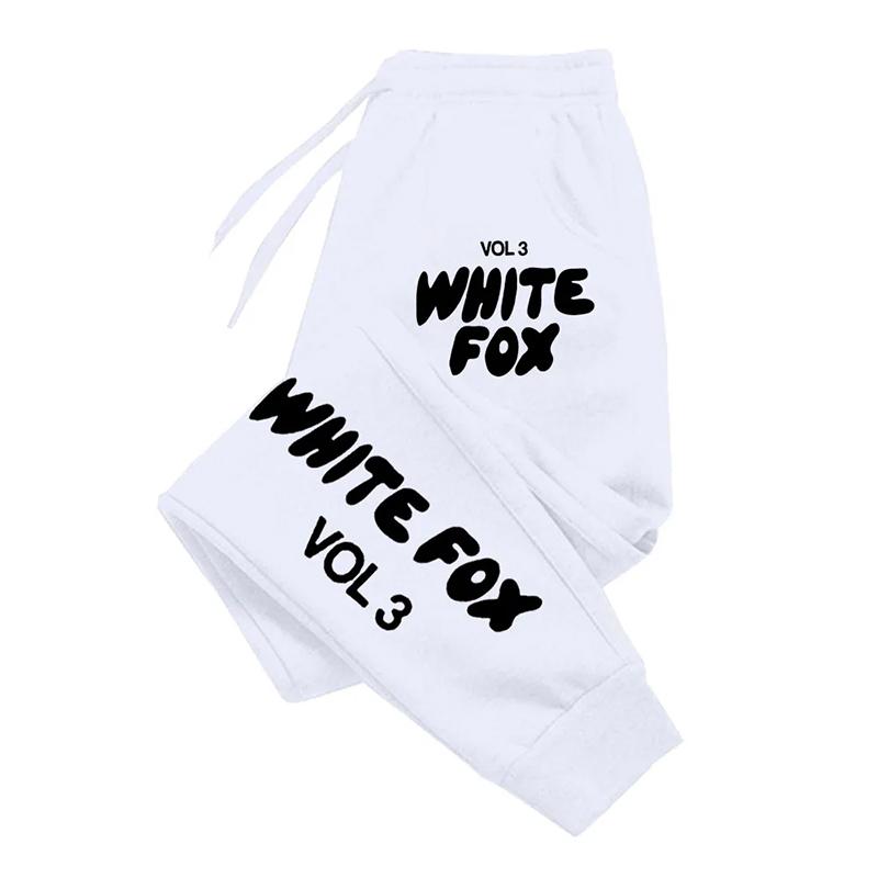 Pantalon de jogging White Fox pour homme et femme, pantalon ample et décontracté, confortable, de fitness, doux, polyvalent, nouveauté 2024