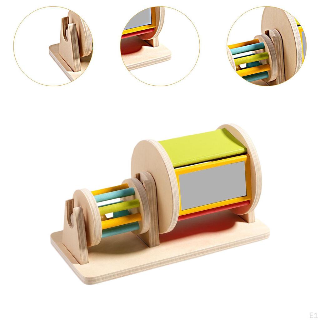 Montessori Drehtrommel Sensorische Entwicklungsspielzeuge Farberkennung Rollendes Lernspielzeug für