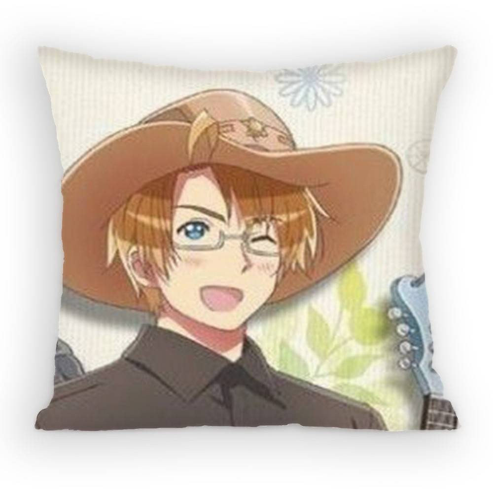 Anime Hetalia WorldStars Alfred F Jones Pillow Case Sofa Living Room Bedroom Headboard Backrest Cushion Square Cushion Nap Time