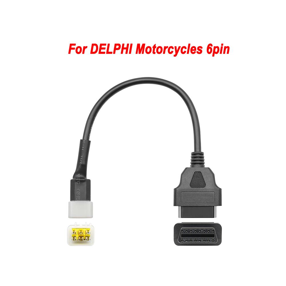 OBD2 Connector Universal K CAN For Motorbike 6Pin to 16Pin Adapter Cables For YAMAHA 3Pin For Honda 4Pin For KTM 6 Pin For Ducat
