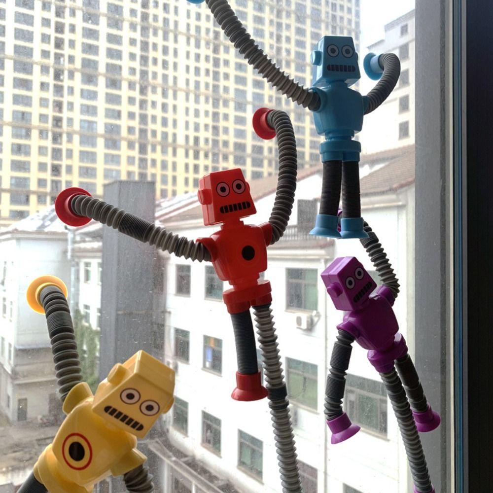 DIY Stretch Tube Telescopic Suction Cup Montessori Sensory Toy Fidget Toys Robot Pop Tubes Toy
