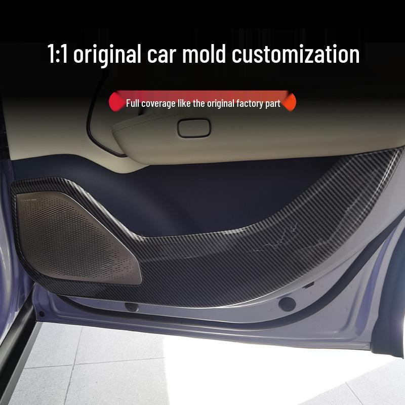 Zeekr 007 Carbon Fiber Door Kick Mats - Interior Protection Stickers