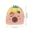 Cute Capybara Plush Wallet Cartoon Animal Coin Purse Portable Money Changer Pouch Earphone Storage Bag Birthday Gifts