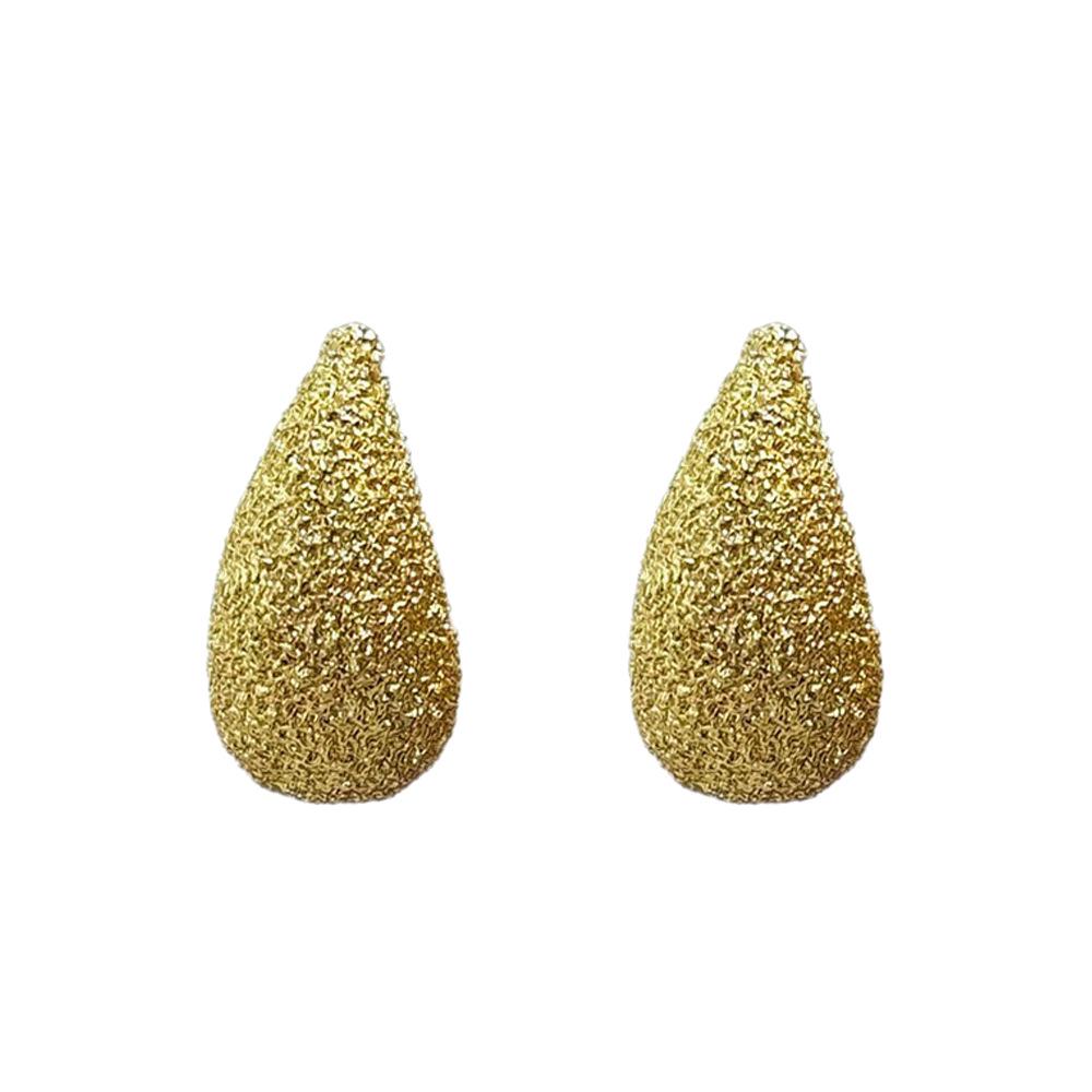 S925 Silber Tropfenohrringe mit mattierter Textur – Nischen-Design für Damen, Einfache Mode Ohrstecker