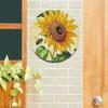 Metal Wall Art Retro Sunflower Bee Kitchen Decor