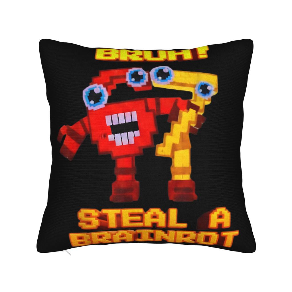 67 Six Seven 6-7 Funny Italian Brainrot Meme Pillow Cover  Soft Cushion Cover Cute Funny Pillow Case For Sofa Bedroom Home Decor