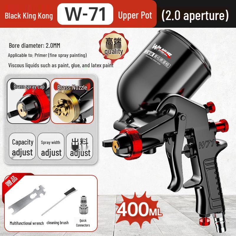 Wanhe Pneumatic Paint Spray Gun for Latex Paint and Auto Air Pump