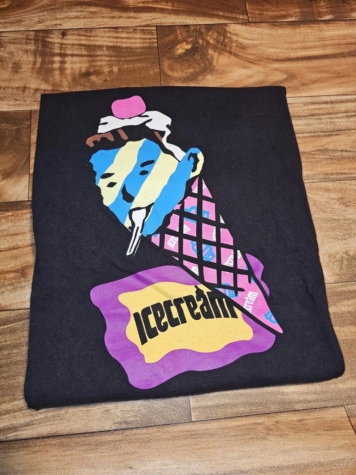 

Винтажная черная футболка Billionaire Boys Club Ice Cream Coneman 2000-х годов, размер L S