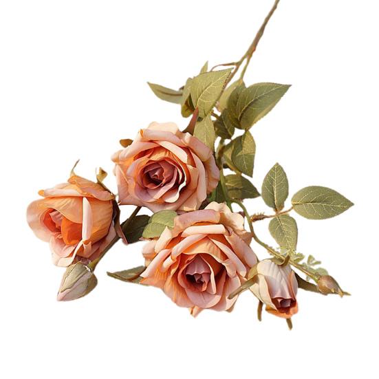 1Pc Artificial Flower DIY Home Decor Portable Single Branch Simulation Rose for Wedding