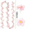 180m Artificial Sakura Wisteria Vine Realistic Fake Flower Garland for Pipe Concealment Wall Decoration Wedding Party Decor