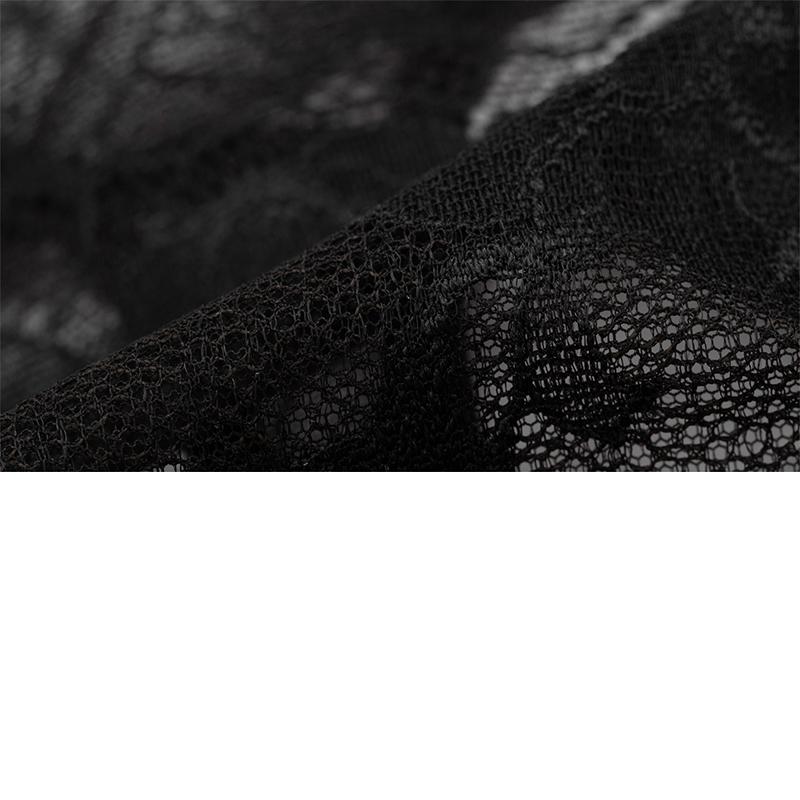 Calvin Klein Black Label Lightweight Sexy Lace Cotton Thong Underwear Women Underwear Space-Black QF7753