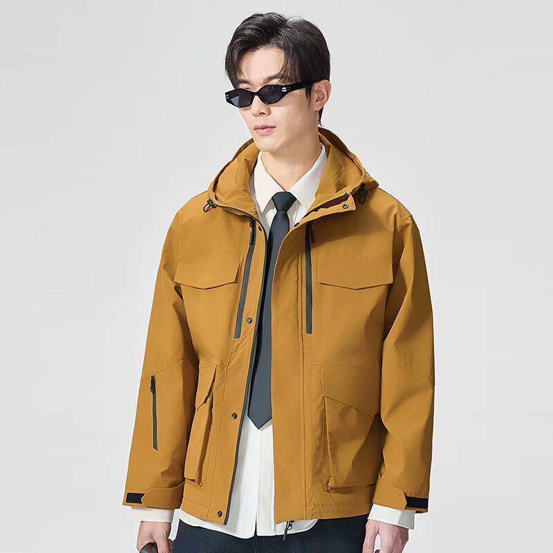 

Men s Hooded Workwear Style Outdoor Jacket L