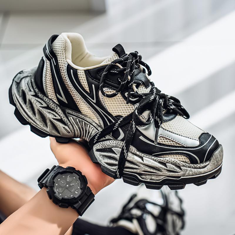 

Новые мужские модные повседневные высокие спортивные туфли для студентов, удобные кроссовки на толстой подошве для мальчиков, мужские классические дышащие баскетбольные кроссовки 45 бежевый/чёрный